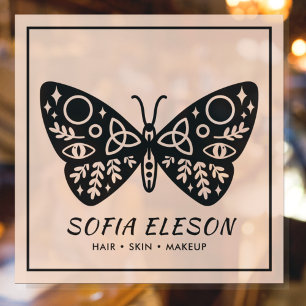 Feminine Black Butterfly & Blush Pink beauty Salon