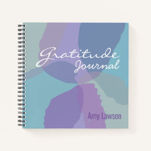 Feminine Blue Purple Gratitude Journal