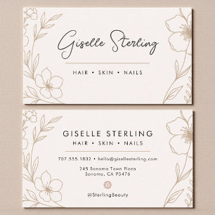 Feminine Blush Botanical Professional Business Card