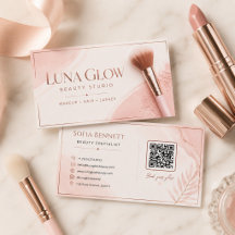 Feminine Blush Rose Gold Beauty Salon