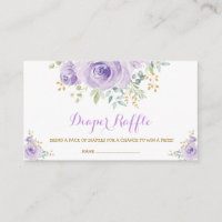 Feminine Boho Purple Floral Lilac Rose Baby Shower