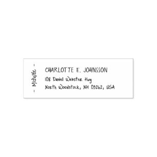 Feminine Business Return Address Handwriting Self-inking Stamp