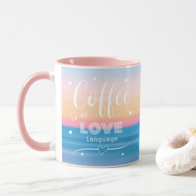 Feminine Coffee Lover Quote Mug (With Donut)