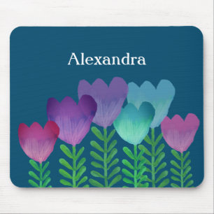 Feminine Colourful Floral Custom Mouse Pad