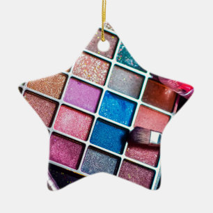 Feminine Colourful Makeup Artist Ceramic Tree Decoration