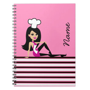Feminine Cook Girl Notebook
