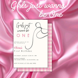 Feminine Coquette Watercolor Pink Cute Bow Invitation