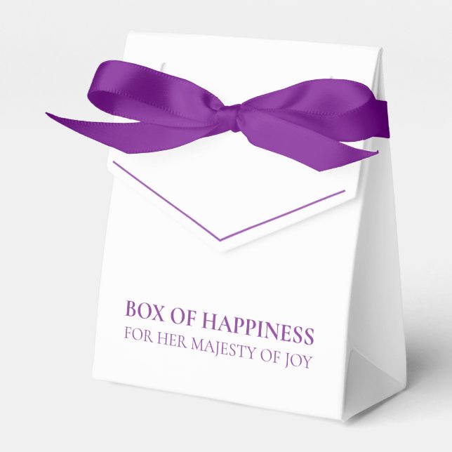 Feminine & Elegant Birthday Party Favor Design Favour Box (Front Side)