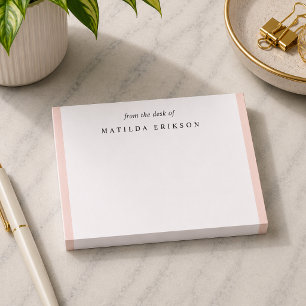 Feminine Elegant Chic Blush Pink Sticky Post-it Notes