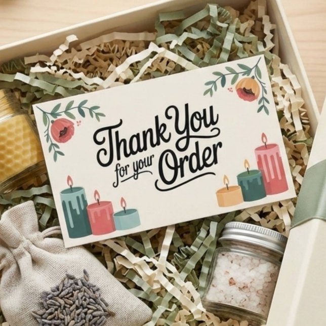 Feminine Elegant Small Business Thank You Card (Creator Uploaded)