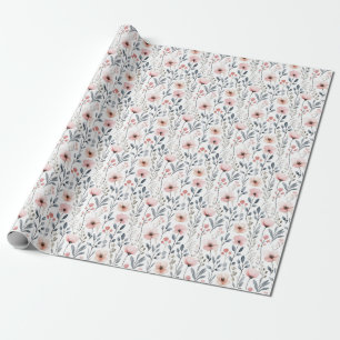 Feminine Farmhouse Floral Wrapping Paper