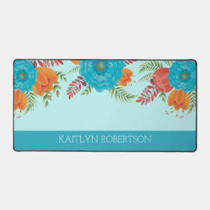Feminine Floral Desk Mat Personalised