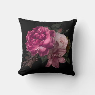 Feminine Floral Throw Pillow
