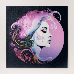 "Feminine Flourish" Women's Beauty      Jigsaw Puzzle