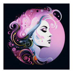 "Feminine Flourish" Women's Beauty      Poster