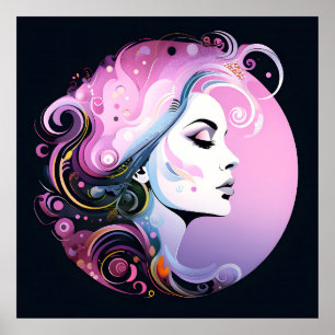 "Feminine Flourish" Women's Beauty      Poster