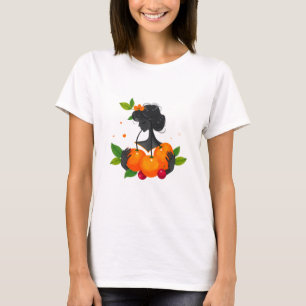 Feminine Fruit Art Print – Citrus Girl T-Shirt