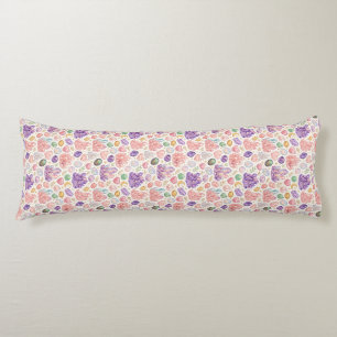 Feminine Gemstone Seamless Pattern Body Cushion