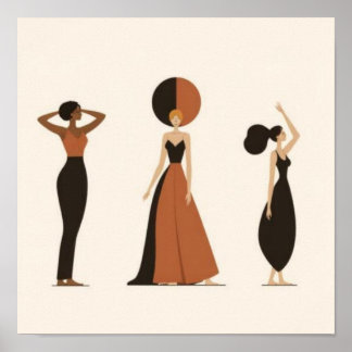 Feminine Geometric Line Art Set LXX Poster