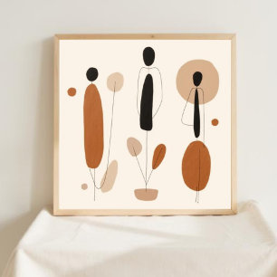 Feminine Geometric Line Art Set VI Poster