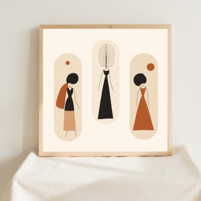 Feminine Geometric Line Art Set XL Poster (Creator Uploaded)