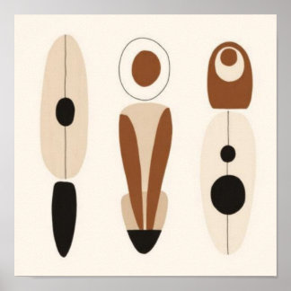 Feminine Geometric Line Art Set XXL Poster