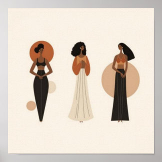 Feminine Geometric Line Art Set XXX Poster