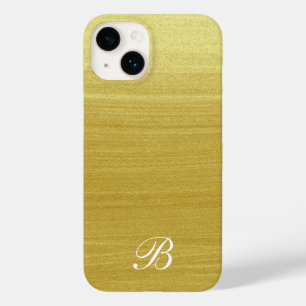 Feminine Gold Paint with Initial Monogram Case-Mate iPhone 14 Case