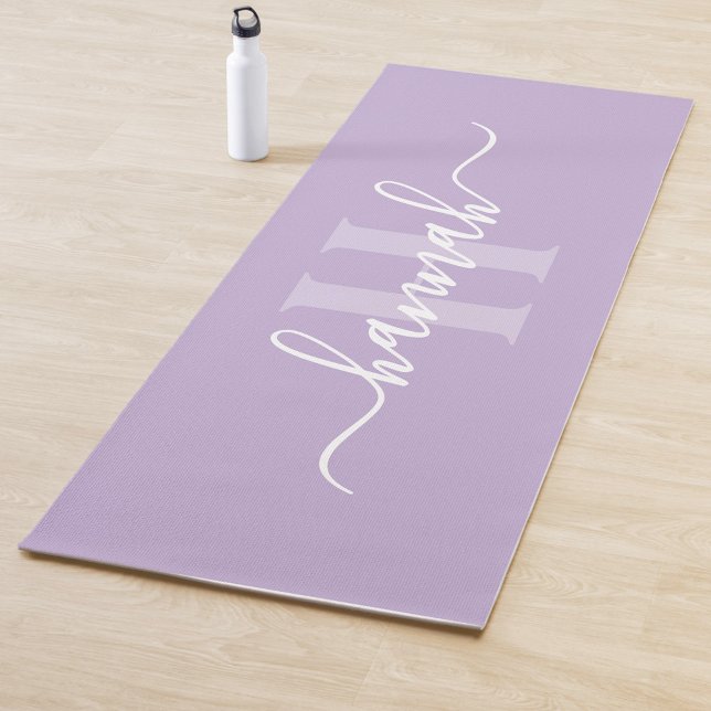 Feminine Large Monogram Script Yoga Mat (Creator Uploaded)