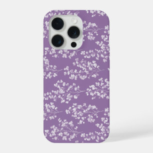Feminine Lavender Lilac Blossom Floral Pattern iPhone 15 Pro Case