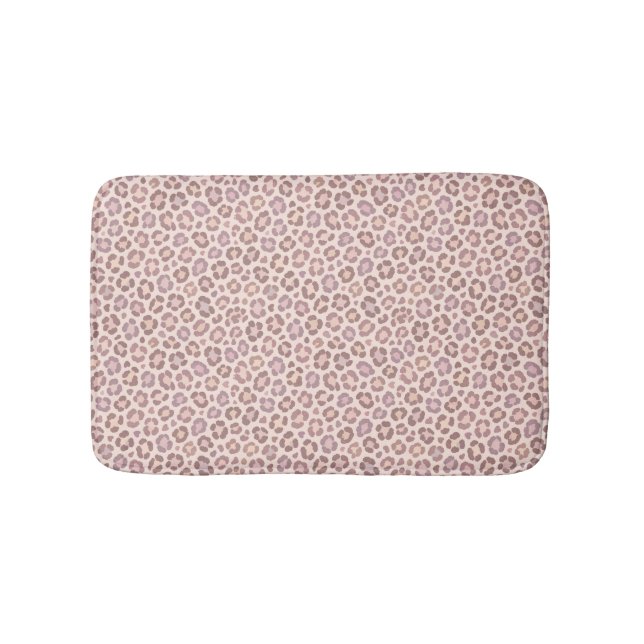 Feminine Leopard Pattern Bath Mat (Front)
