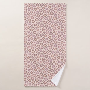 Feminine Leopard Pattern Bath Towel
