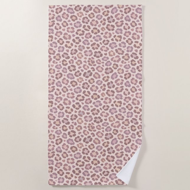 Feminine Leopard Pattern Beach Towel (Front)