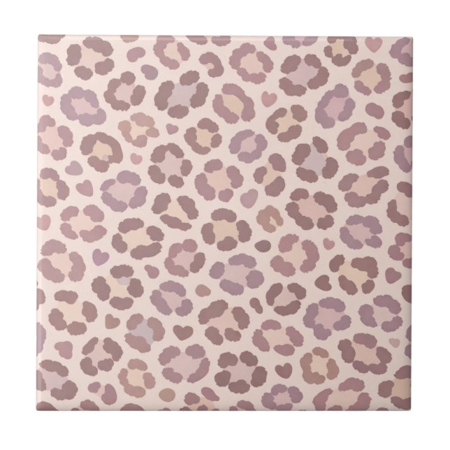 Feminine Leopard Pattern Ceramic Tile (Front)
