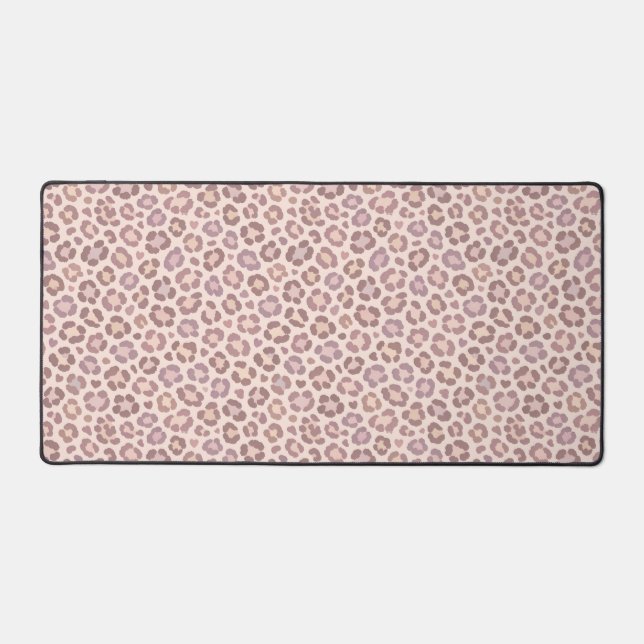 Feminine Leopard Pattern Desk Mat (Front)