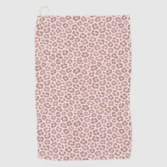 Feminine Leopard Pattern Golf Towel (Front)