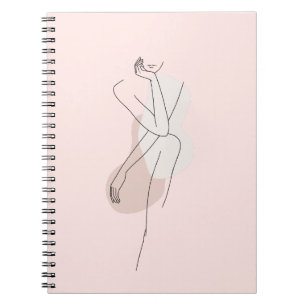 Feminine Line Art Woman Body Wall Art Female Notebook