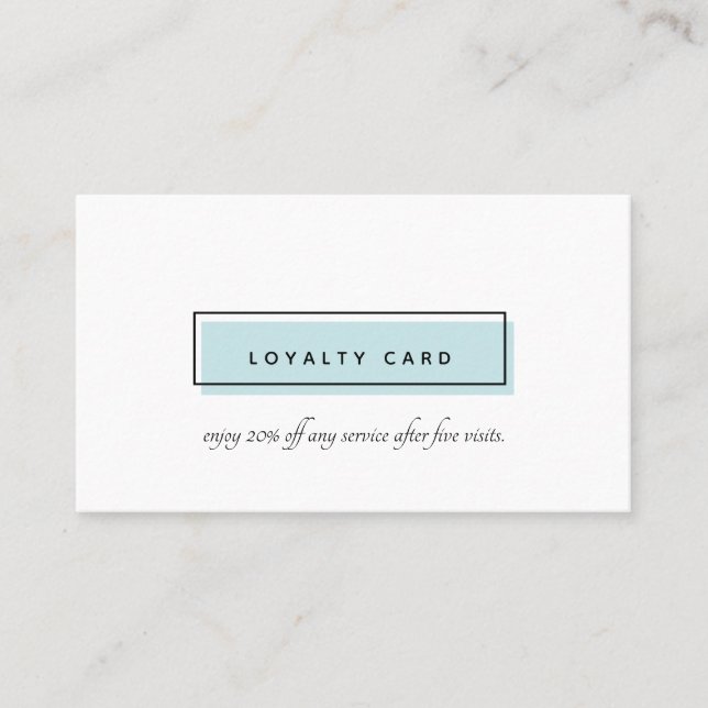 Feminine Logo | Blue | Nail art day spa Loyalty Card (Front)