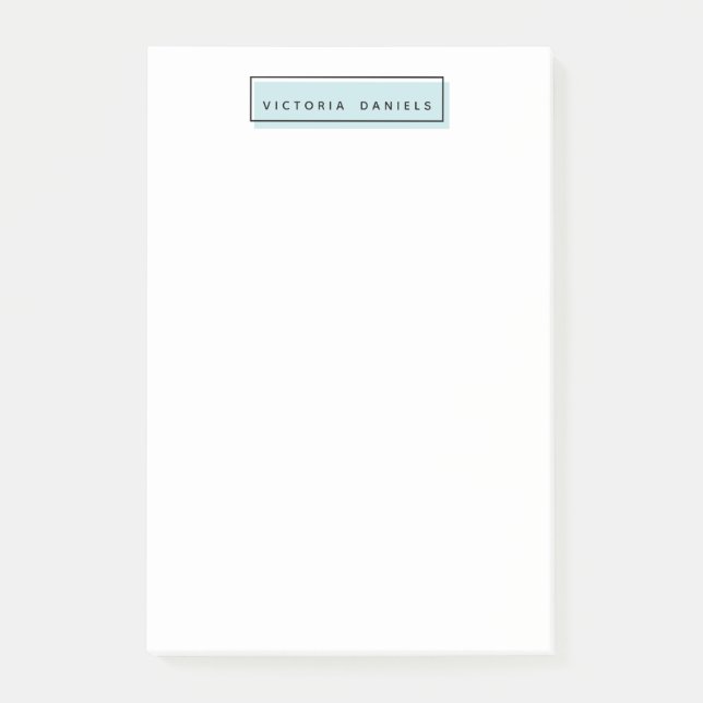 Feminine Logo | Blue | Personalised  professional Post-it Notes (Front)