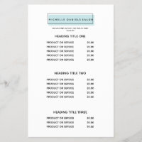 Feminine Logo | Blue | Spa Pricing & Services