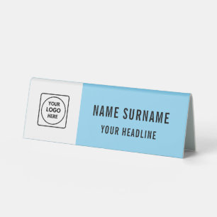 Feminine Logo Desk Name Plate Table Tent