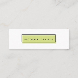 Feminine Logo   Green   Minimal professional Mini Business Card