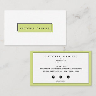 Feminine Logo   Green   professional social media Business Card