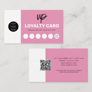 Feminine Loyalty Card Customer Punch Rewards Card