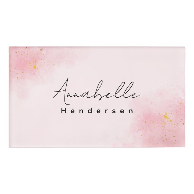 Feminine Minimal Name Tag (Front)