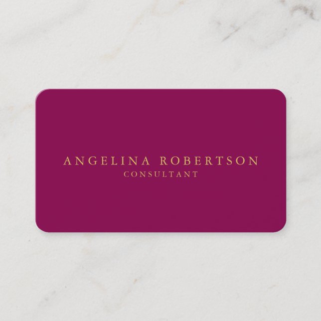 Feminine Minimalist Pink Gold Professional Trendy Business Card (Front)