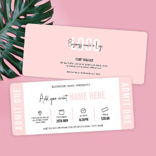 Feminine Modern Event Ticket Company Gift Voucher Invitation