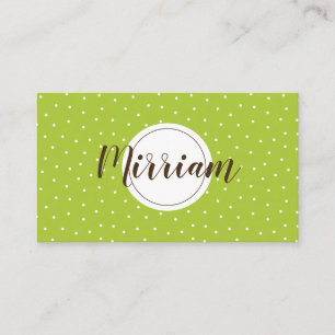 Feminine modern professional green and brown business card