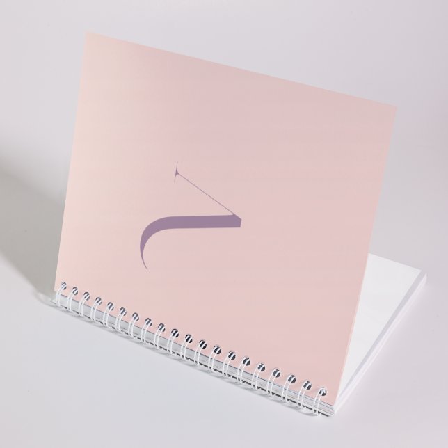 Feminine Monogram Initial Name Blush Pink Notebook (Creator Uploaded)