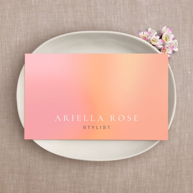 Feminine Ombre Blush Pink Professional  Business Card (Creator Uploaded)
